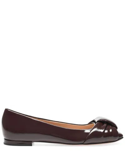 Gianvito Rossi Paradì Ballet Pumps In Red