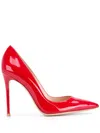 Gianvito Rossi Paris 105 Patent-leather Court Shoes In Red