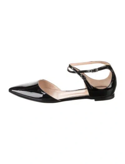 Pre-owned Gianvito Rossi Patent Leather Ballet Flats In Black