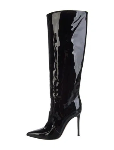 Pre-owned Gianvito Rossi Patent Leather Boots In Black
