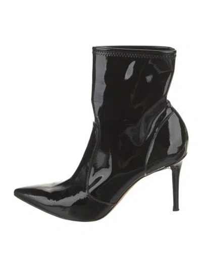 Pre-owned Gianvito Rossi Patent Leather Boots In Black