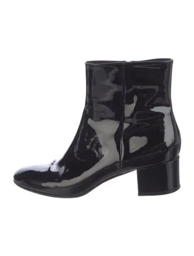 Pre-owned Gianvito Rossi Patent Leather Boots In Black