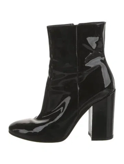 Pre-owned Gianvito Rossi Patent Leather Boots In Black