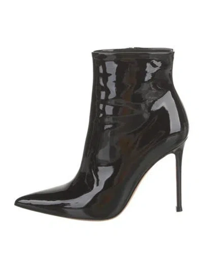 Pre-owned Gianvito Rossi Patent Leather Boots In Black