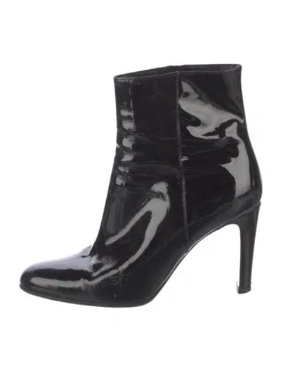 Pre-owned Gianvito Rossi Patent Leather Boots In Black