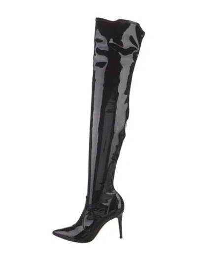 Pre-owned Gianvito Rossi Patent Leather Boots In Black