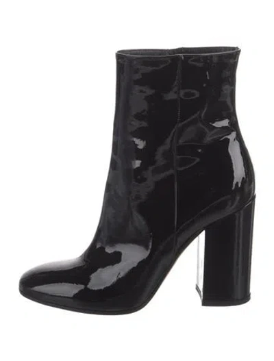 Pre-owned Gianvito Rossi Patent Leather Boots In Black