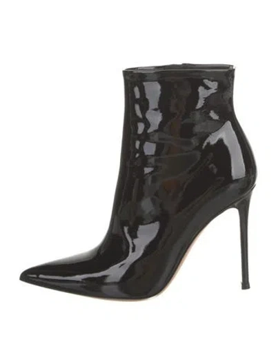 Pre-owned Gianvito Rossi Patent Leather Boots In Black