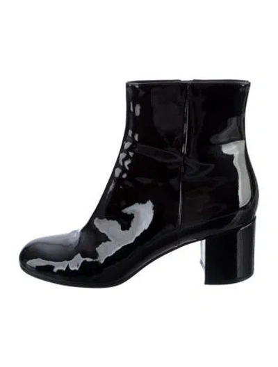 Pre-owned Gianvito Rossi Patent Leather Boots In Black