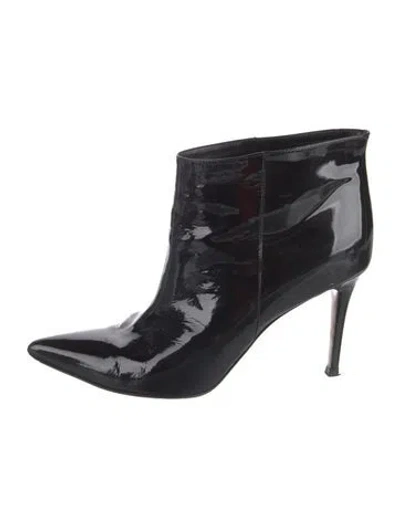 Pre-owned Gianvito Rossi Patent Leather Boots In Black