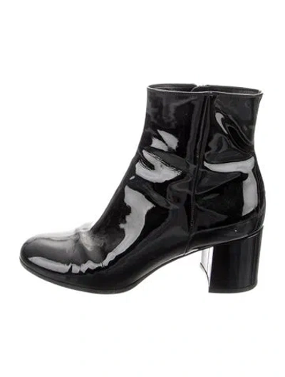 Pre-owned Gianvito Rossi Patent Leather Boots In Black