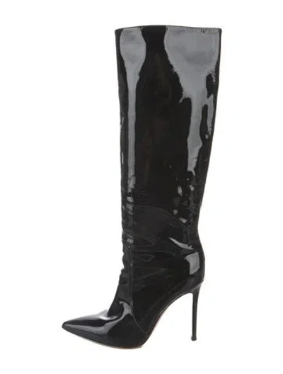 Pre-owned Gianvito Rossi Patent Leather Boots In Black