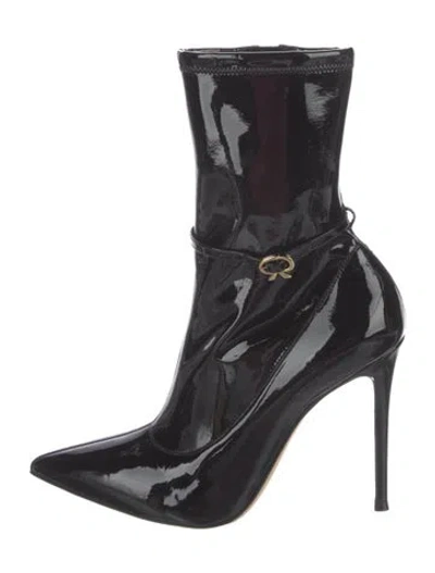 Pre-owned Gianvito Rossi Patent Leather Boots In Black