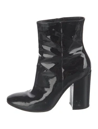 Pre-owned Gianvito Rossi Patent Leather Boots In Black