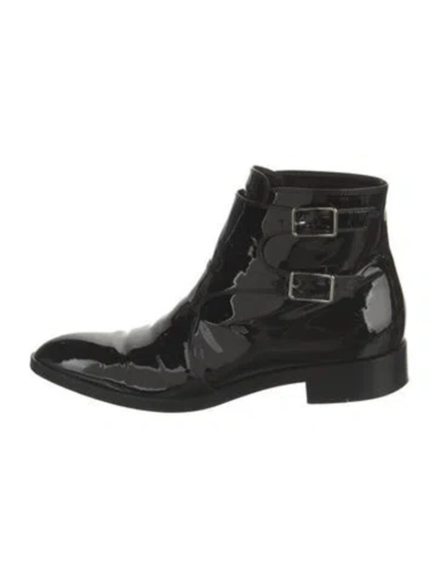 Pre-owned Gianvito Rossi Patent Leather Boots In Black