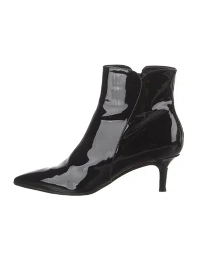 Pre-owned Gianvito Rossi Patent Leather Boots In Black
