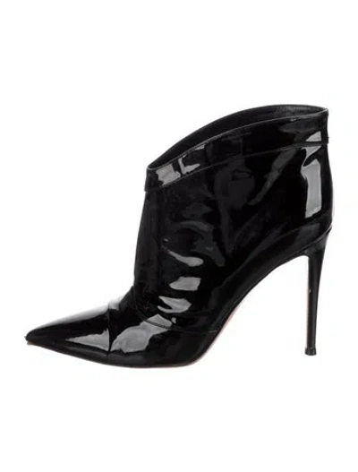 Pre-owned Gianvito Rossi Patent Leather Boots In Black