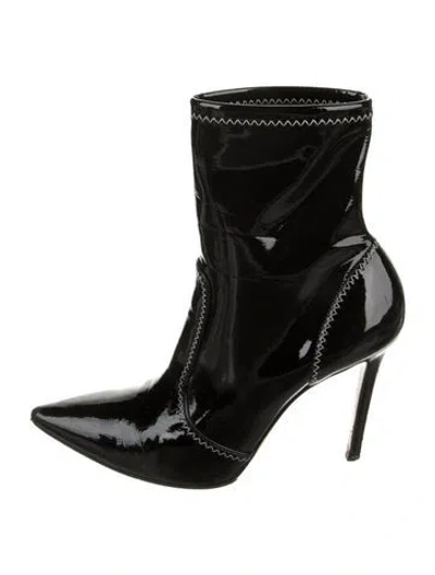 Pre-owned Gianvito Rossi Patent Leather Boots In Black
