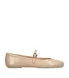Gianvito Rossi Elegant Leather Ballerinas For Women In Beige