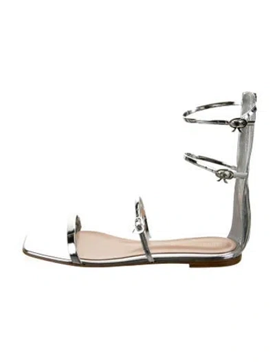 Pre-owned Gianvito Rossi Patent Leather Gladiator Sandals