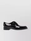 Gianvito Rossi Patent Leather Lace-up Shoes With Low Block Heel In Black