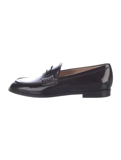Pre-owned Gianvito Rossi Patent Leather Loafers In Blue