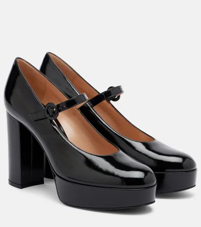 Gianvito Rossi Patent Leather Mary Jane Pumps In Black