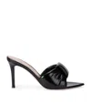 Gianvito Rossi Womens Black Bow-detail Patent-leather Heeled Sandals In Black