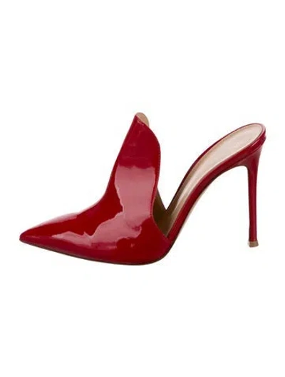 Pre-owned Gianvito Rossi Patent Leather Mules In Multi