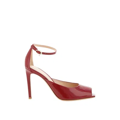 Gianvito Rossi Patent Leather Peep-toe Pump In Red