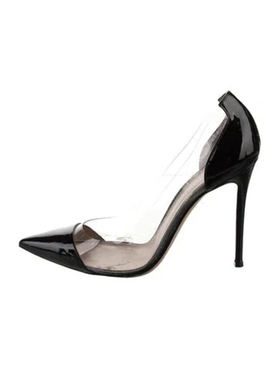 Pre-owned Gianvito Rossi Patent Leather Pumps In Black