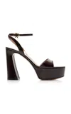 Gianvito Rossi Patent Leather Sandals In Burgundy