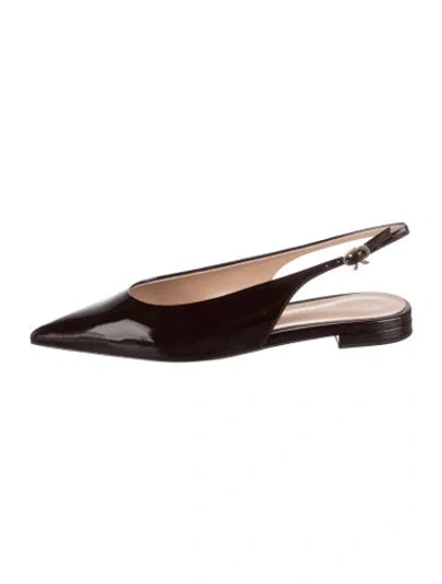 Pre-owned Gianvito Rossi Patent Leather Slingback Flats In Multi