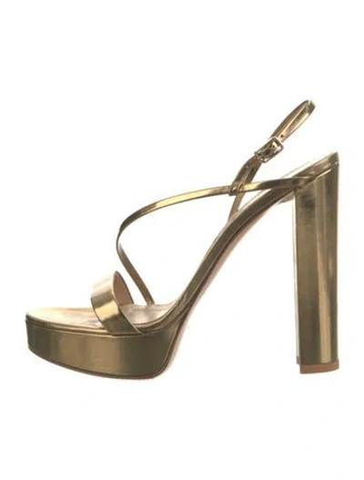 Pre-owned Gianvito Rossi Patent Leather Slingback Sandals