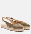 Gianvito Rossi Paz Suede Slingback Espadrilles In Green