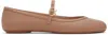 Gianvito Rossi Womens  Carla Ribbon-buckle Leather Flats In Praline