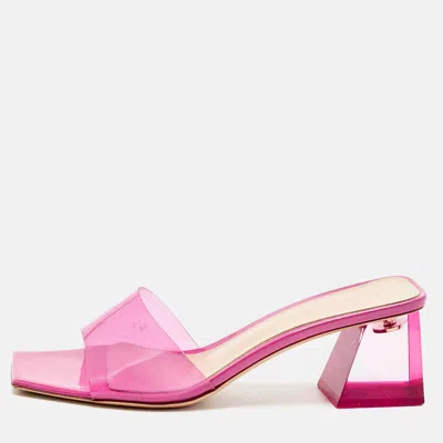Gianvito Rossi Pink Pvc Cosmic Slide Sandals