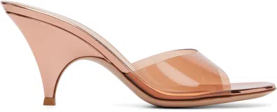 Gianvito Rossi Pink Sofia Mule 70 Heeled Sandals In Brown