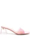 Gianvito Rossi Cosmic 55mm Translucent Mules In Rosa