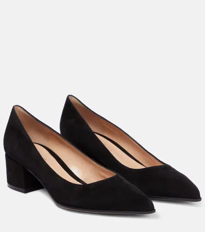 Gianvito Rossi Piper 45 Suede Pumps In Black