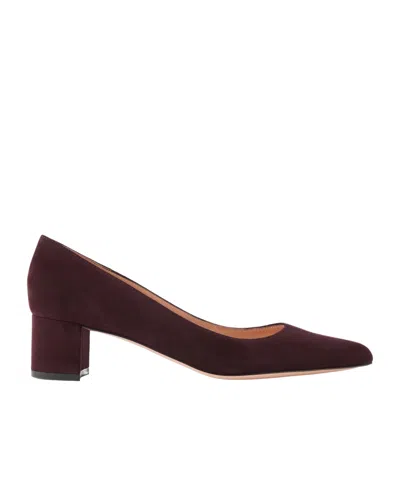 Gianvito Rossi Piper 45 Suede Pumps In Burgundy