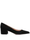 Gianvito Rossi Black Suede Pumps In Black