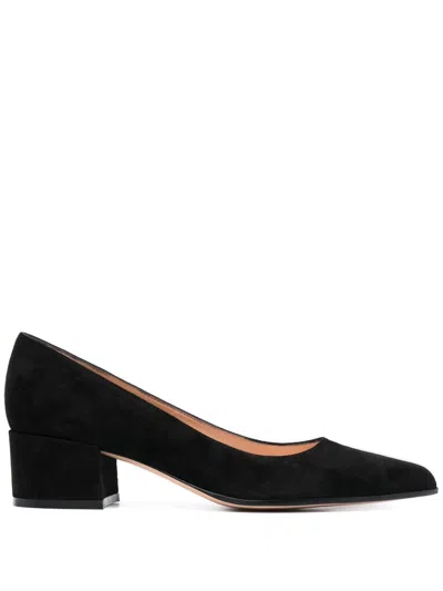 Gianvito Rossi Piper Suede Leather Pumps In Black