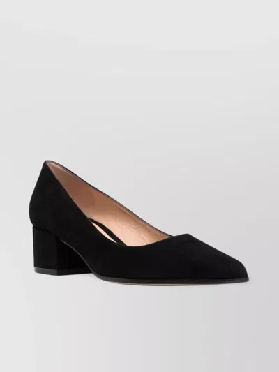 GIANVITO ROSSI PIPER BLOCK-HEEL 45 SUEDE POINTED PUMPS