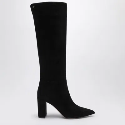 GIANVITO ROSSI PIPER BOOT 85 BLACK SUEDE