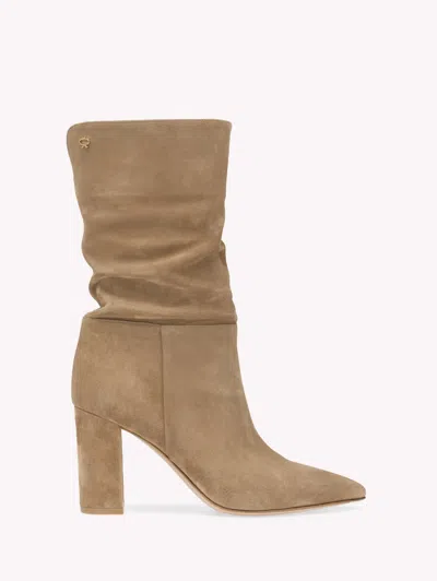 Gianvito Rossi Piper Bootie 85 In Brown