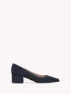 Gianvito Rossi Suede Block-heel Pumps In Blue