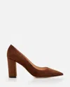 Gianvito Rossi Piper Pump 85 Suede In Brown