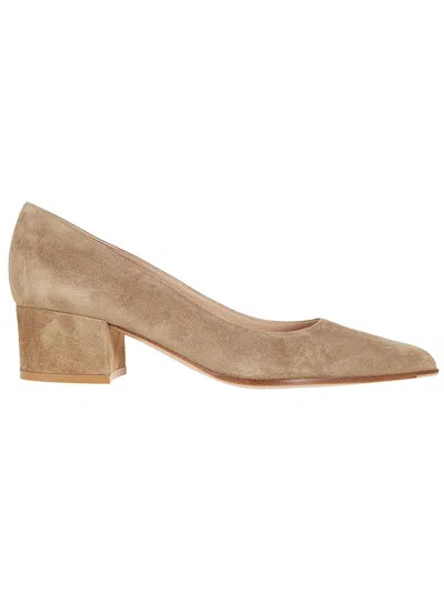 Gianvito Rossi Suede Pumps In Camel