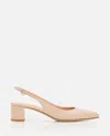 Gianvito Rossi Ladies Agathe Slingback Leather Pumps In Beige